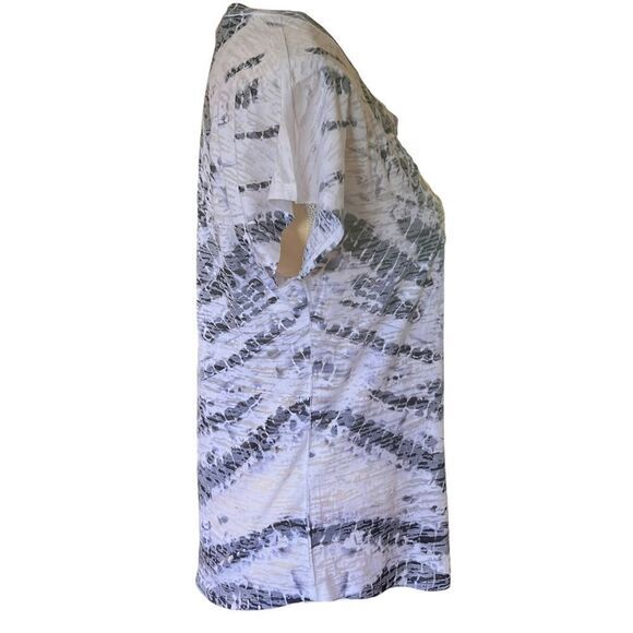 Cato Women's Tie-Dye T-Shirt with Studded Embellishment Gray White Medium - Picture 5 of 13